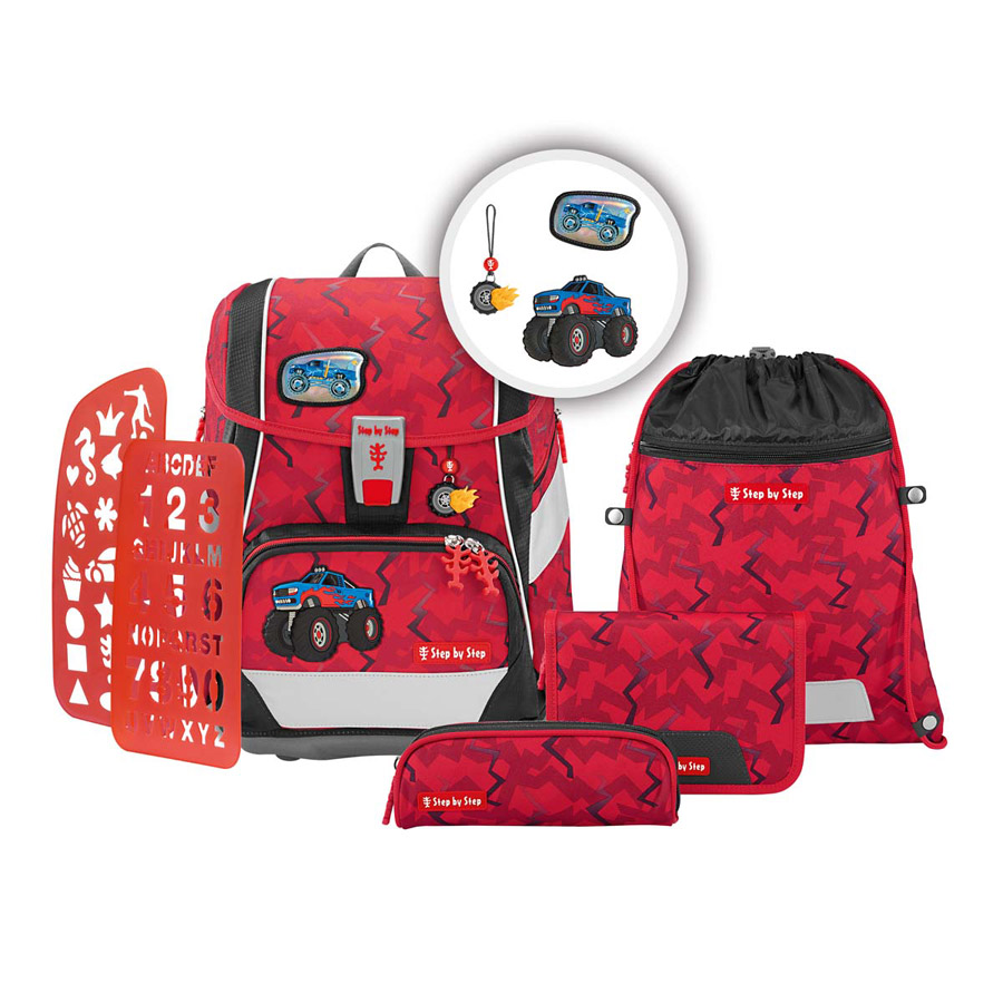 Schulranzen ⇒ Step by Step 2in1 PlusSet 6tlg. 2024 Monster Truck Rocky jetzt online bestellen